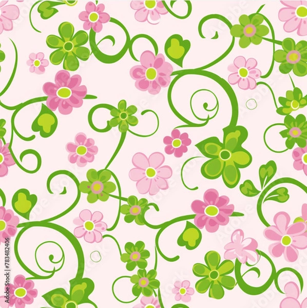 Fototapeta 꽃 패턴