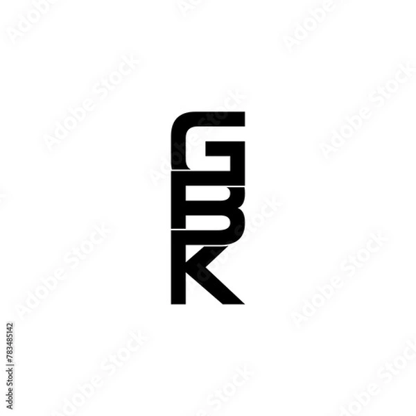 Fototapeta gbk lettering initial monogram logo design