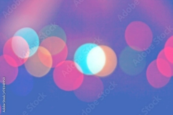 Obraz Abstract circular bokeh background on dark night