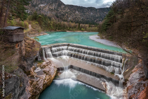 Obraz Lechfall Wasserfall Langzeitbelichtung Füssen