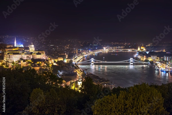 Obraz Budapest at night - Panorama