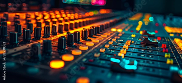 Obraz Musical Mixing Console on Stage