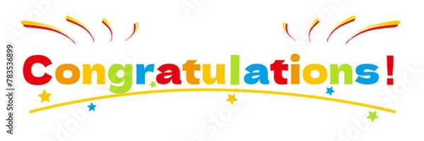 Fototapeta congratulationsのカラフルなロゴ