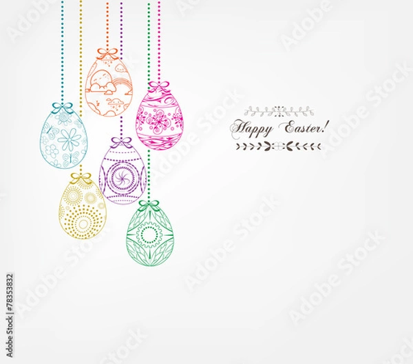 Obraz floral easter eggs