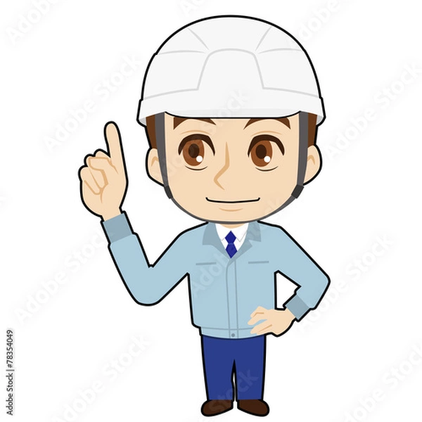 Fototapeta 指をさす現場作業員