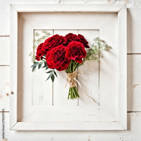 Obraz flower Carnation frame_01