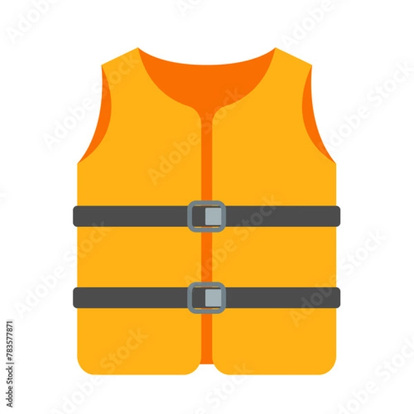 Obraz safety Life Jacket flat vector icon illustration logo clipart