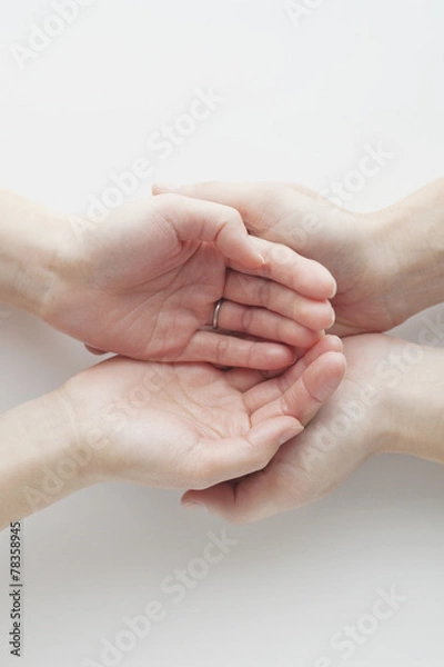 Obraz 重ねた男女の手