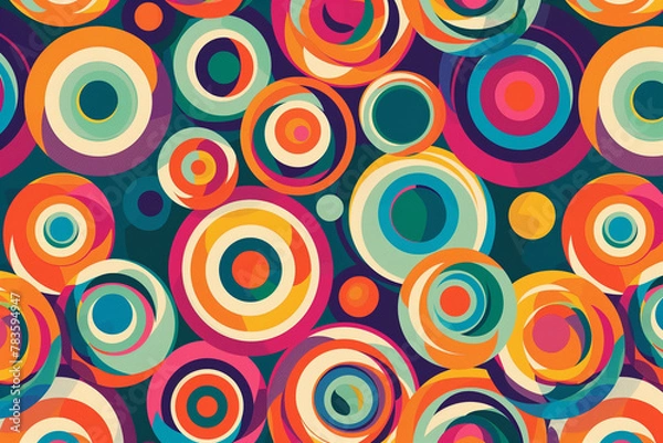 Fototapeta Abstract Colorful Pattern with Geometric Shapes. Good for graphic design, cards, posters, invitations
