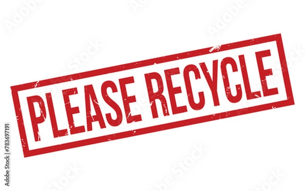 Fototapeta Please Recycle Rubber Stamp Seal Vector