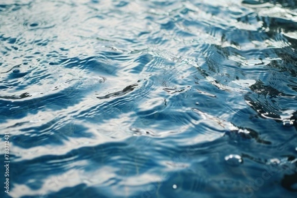 Fototapeta Reflective Water background. Surface ripple summer. Generate Ai