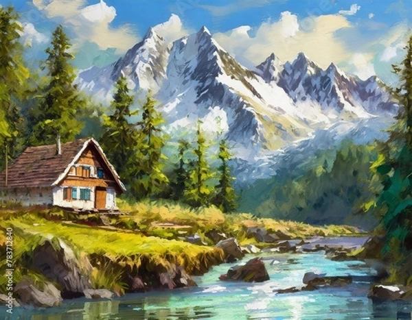 Obraz lake in the mountains