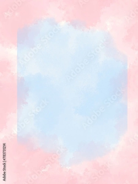 Fototapeta The colorful frame background with clouds and fog
