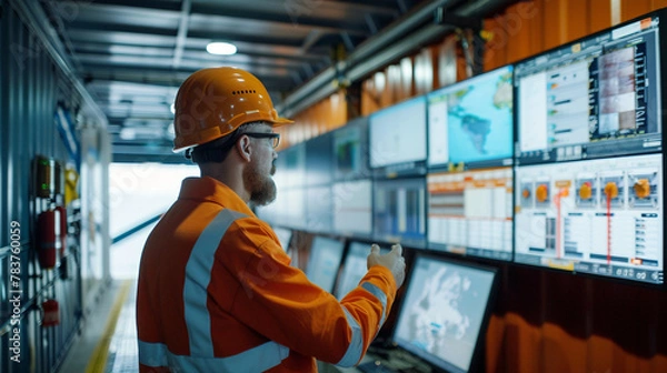 Obraz Engineer Overseeing Operations