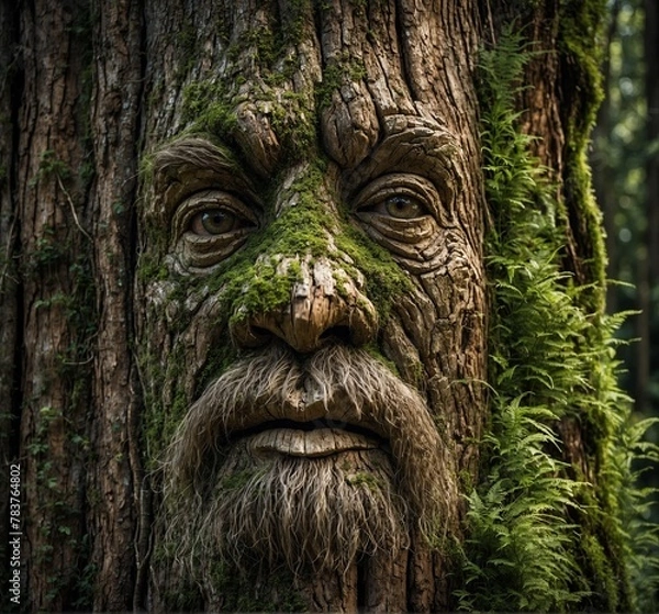 Fototapeta face of a tree