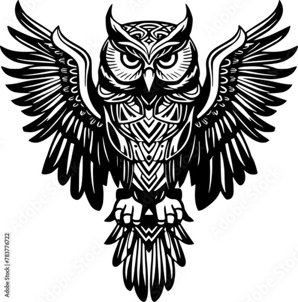 Obraz Owl - Minimalist and Flat Logo - Vector illustration