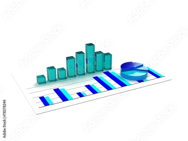 Fototapeta Business graph analysis report