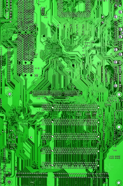 Fototapeta green circuit board