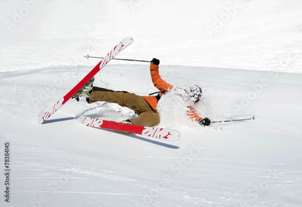 Obraz Narciarz upada