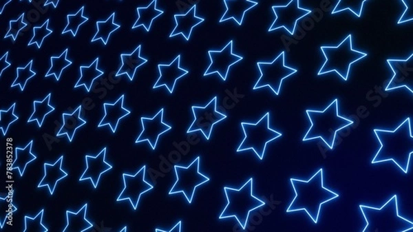 Obraz beautiful blue glowing gradient star electronic neon ray energy abstract, abstract technology looping background