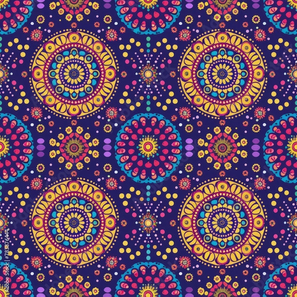 Fototapeta indian pattern design , chakras , 11th dimension