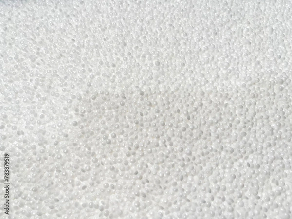 Obraz texture of white pellets, production of plastic parts, plastic injection, a bunch of plastic pelets, plastic grains, white background of white granules, white cork