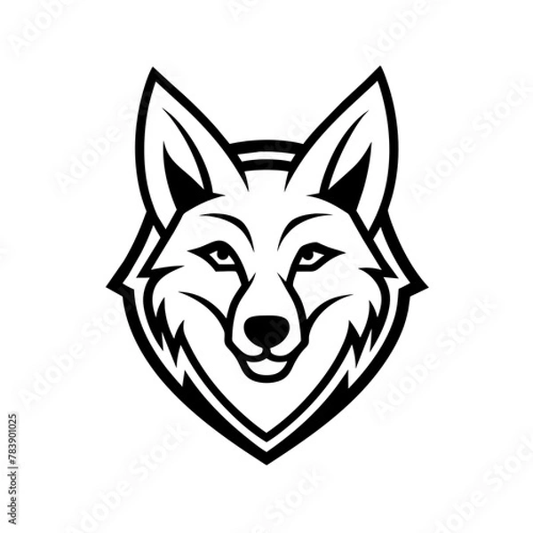 Obraz vector illustration of a wolf or jackal mascot logo