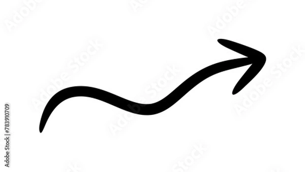 Obraz Hand drawn thin arrow graphic design