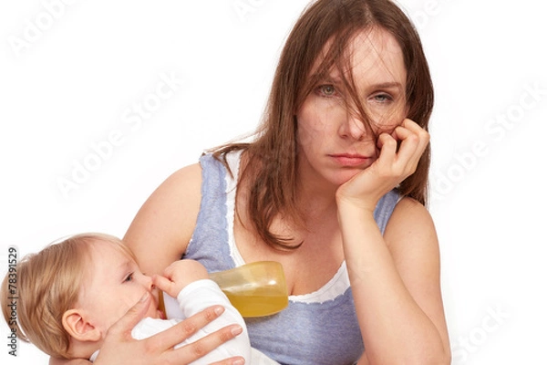 Obraz Mutter ueberfordert