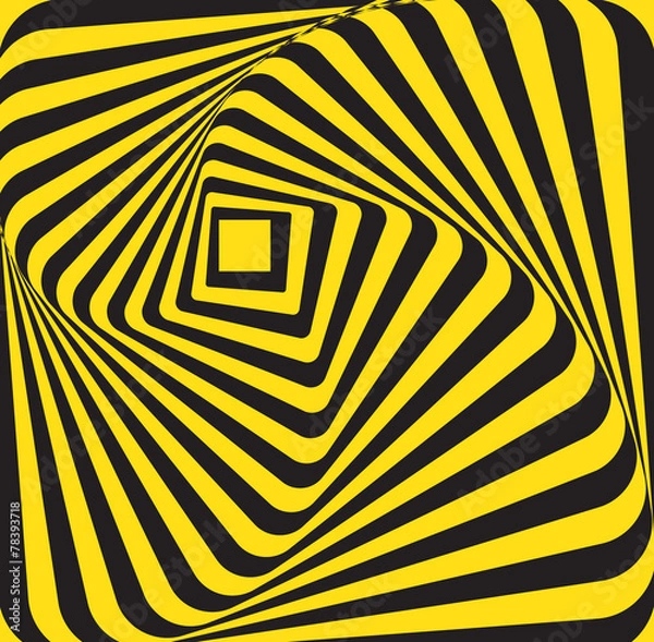 Obraz abstract yellow black rectangle