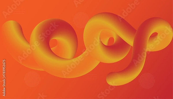 Obraz Yellow orange fluid background design.