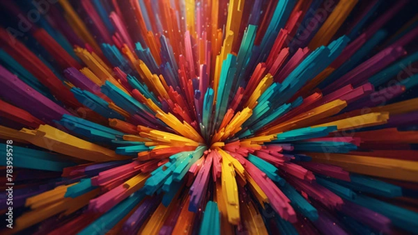 Fototapeta Abstract color and Streaks. AI generativ. 