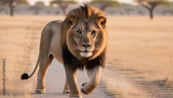 Obraz lion in the savannah