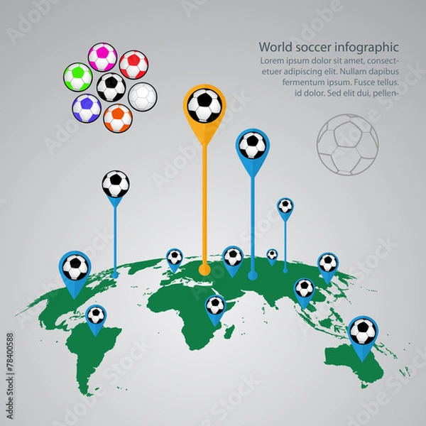 Obraz soccer infographic