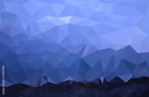 Fototapeta Blue polygon background. Ocean and Sea abstraction.