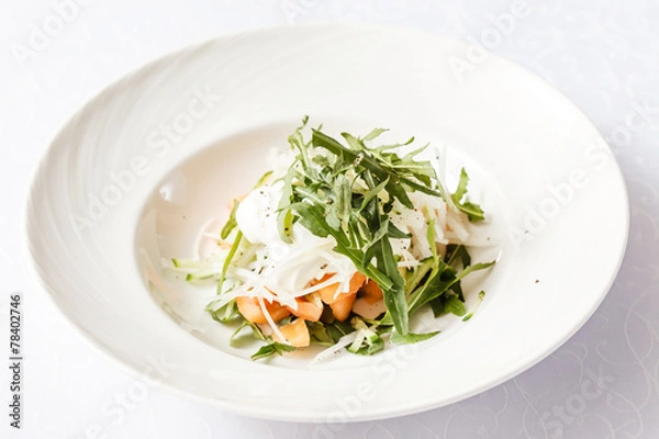 Fototapeta fresh salad with arugula