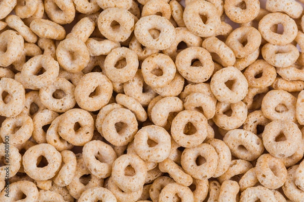 Fototapeta O shaped cereal background