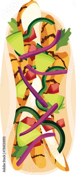 Obraz Chicken and Avocado Taco