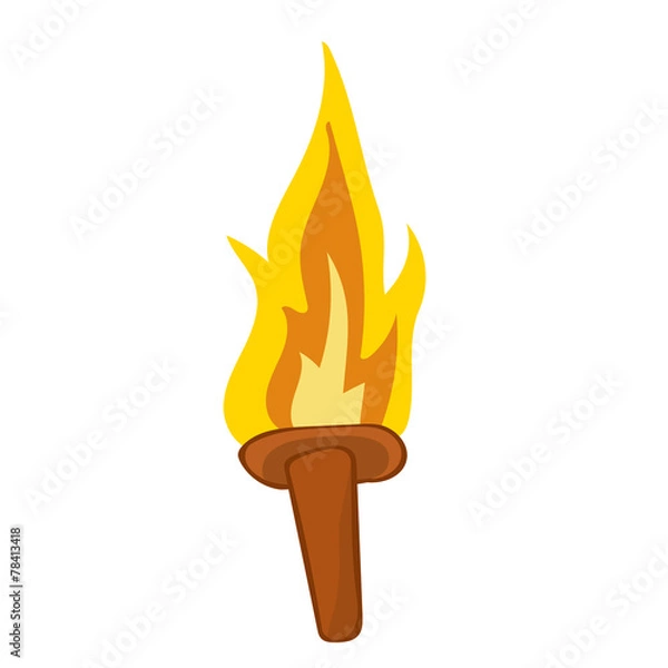 Fototapeta torch isolated illustration