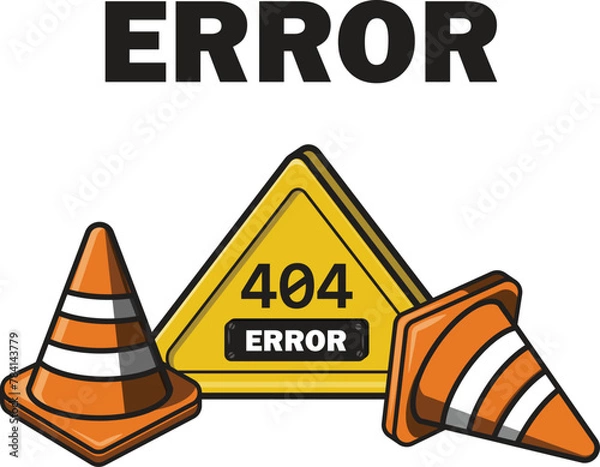 Obraz Error 404 ilustration