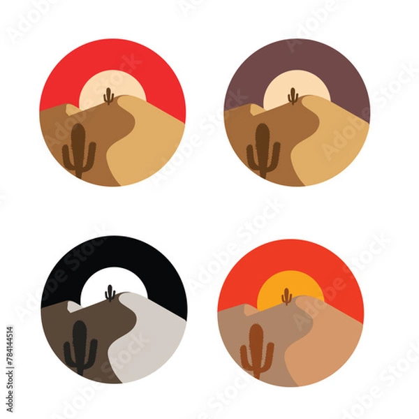Obraz Sahara desert vector icon image