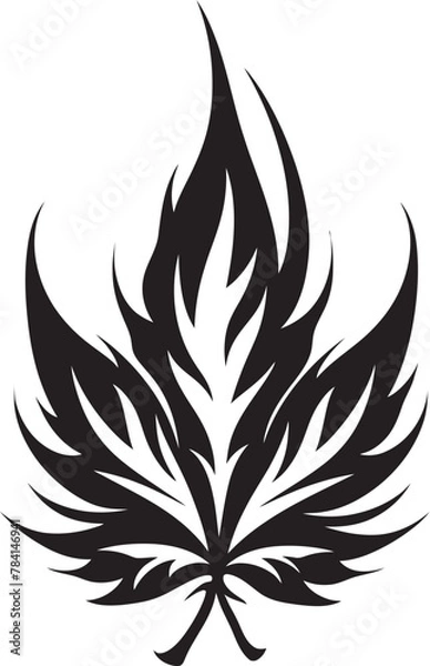 Fototapeta Evergreen Elixir Marijuana Emblematic Emblem Peaceful Potency Vector Cannabis Leaf Iconic Design