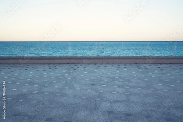 Obraz Empty sidewalk on the beach