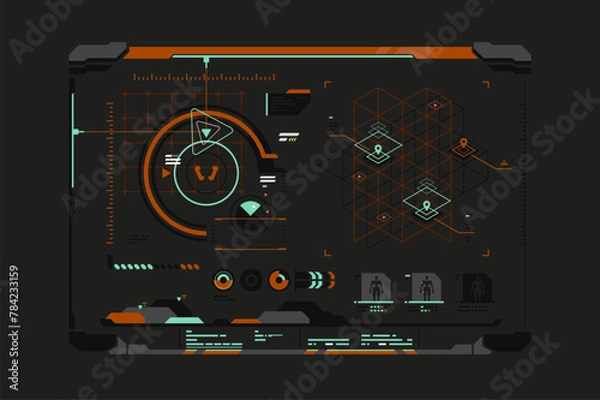 Fototapeta Futuristic Interface Display