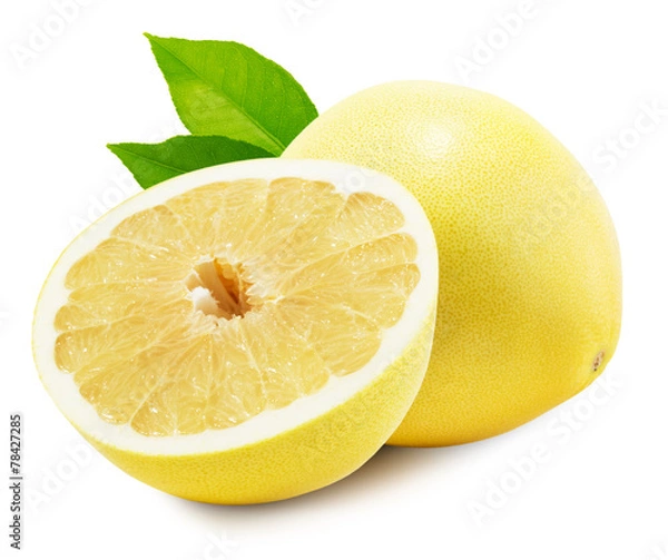 Fototapeta Pomelo or Chinese grapefruit isolated on the white background