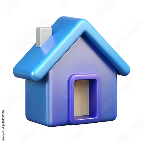 Fototapeta 3d render of house icon