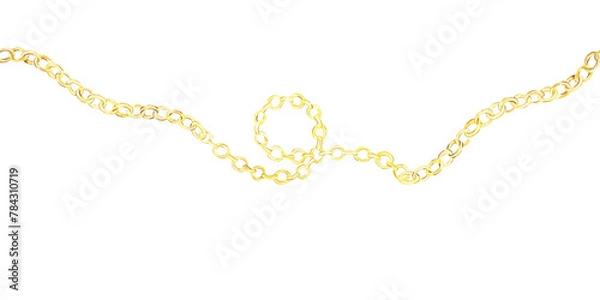 Obraz gold chain seamless border.