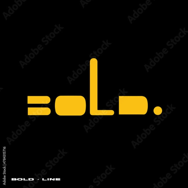 Fototapeta BOLD LINE LOGO DESIGN