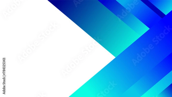 Obraz Dark blue green glow in the stack of rectangle diagonals and white background