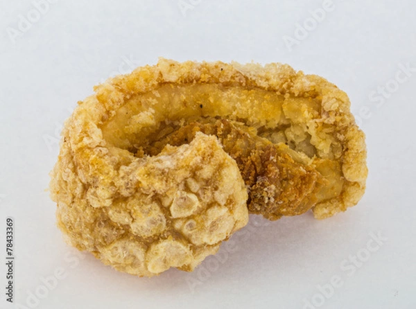 Obraz Deep fried pork skin snacks , Thai style food